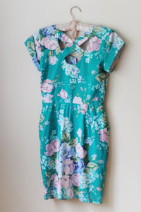 Vintage Floral Green Carol Anderson Dress