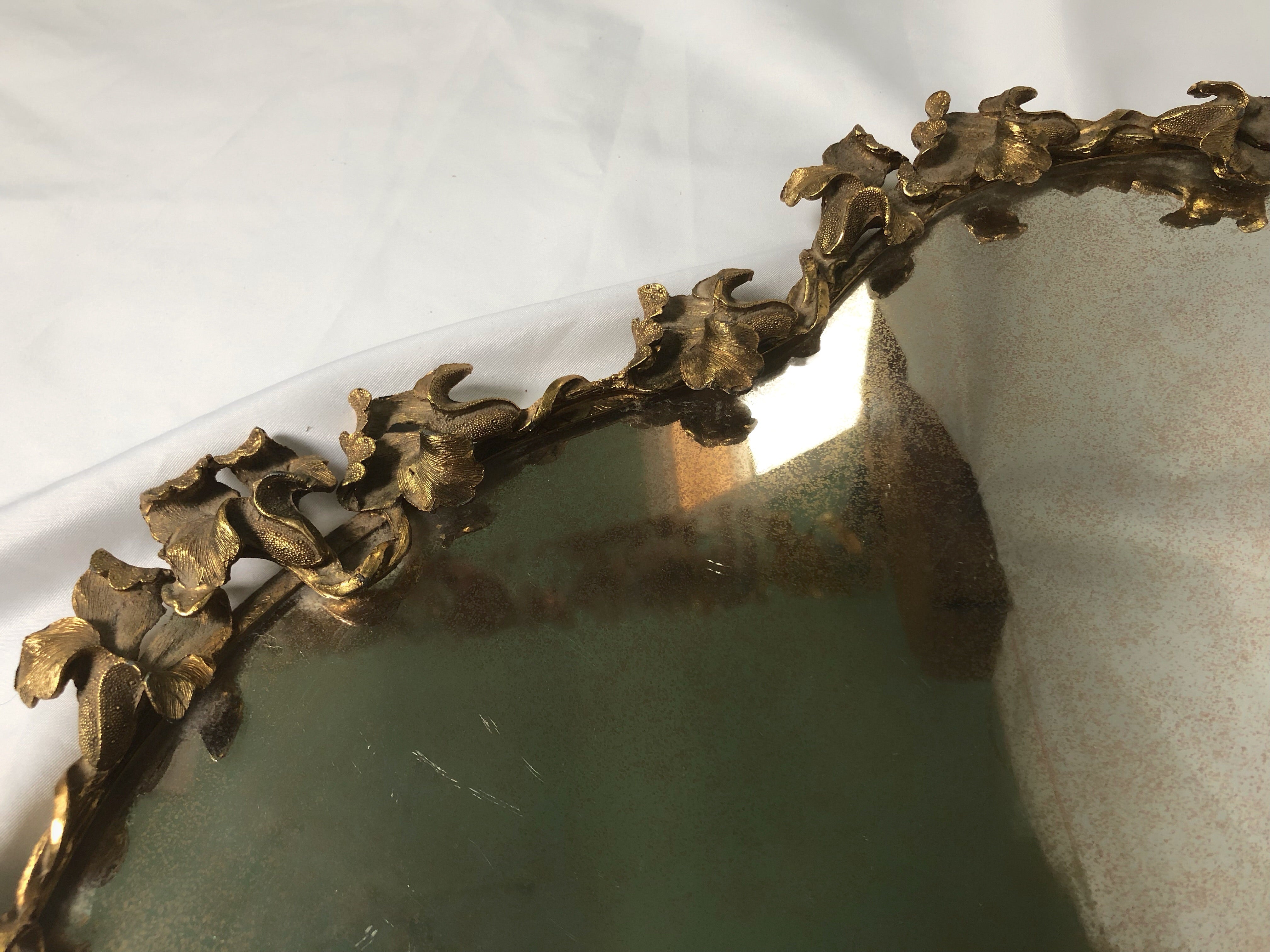 Antique Large Floral Victorian Mirror Tray – Avigail Adam