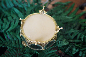 Vintage Large Bronze Filigree Jewelry Casket