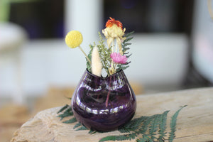 Vintage Hand Blown Purple Vase