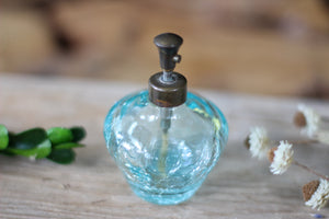 Antique Crackled Light Blue Perfume Bottle