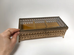 Antique Large 3 dividers Jewelry Box