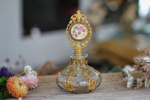 Antique Floral Perfume Bottle