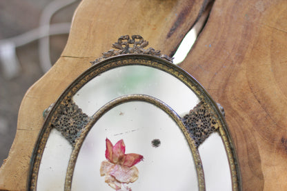Antique Distressed French Victorian Mirror Tray