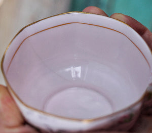 Vintage Pink Floral Tuscan Creamer & Sugar Bowl