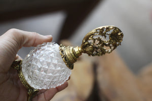 Antique Gold Dogwood Matson Perfume Bottle