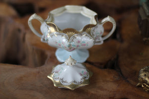 Antique R S Prussia Floral Porcelain Sugar Bowl