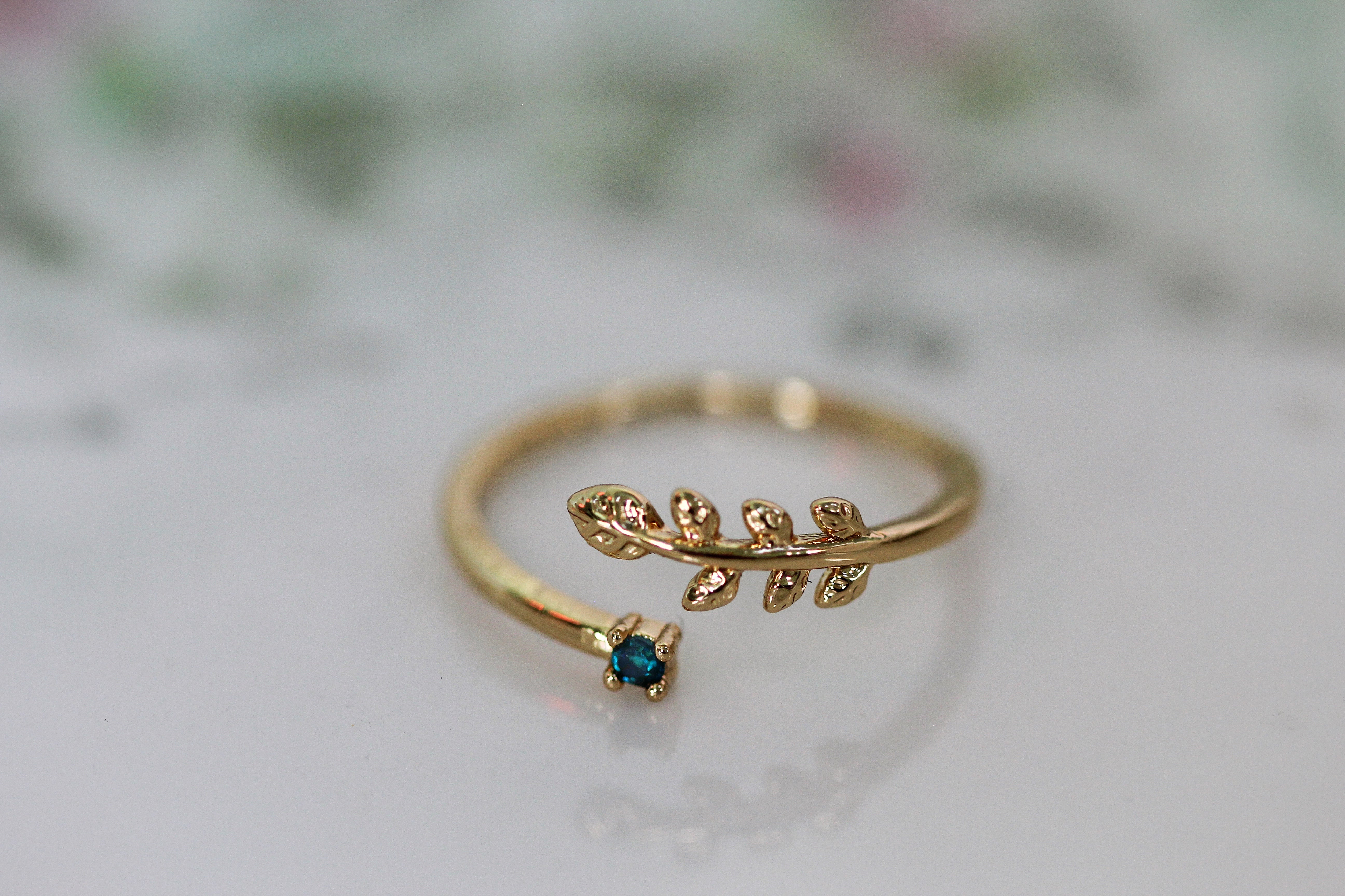 Fern & Jade Crystal Ring