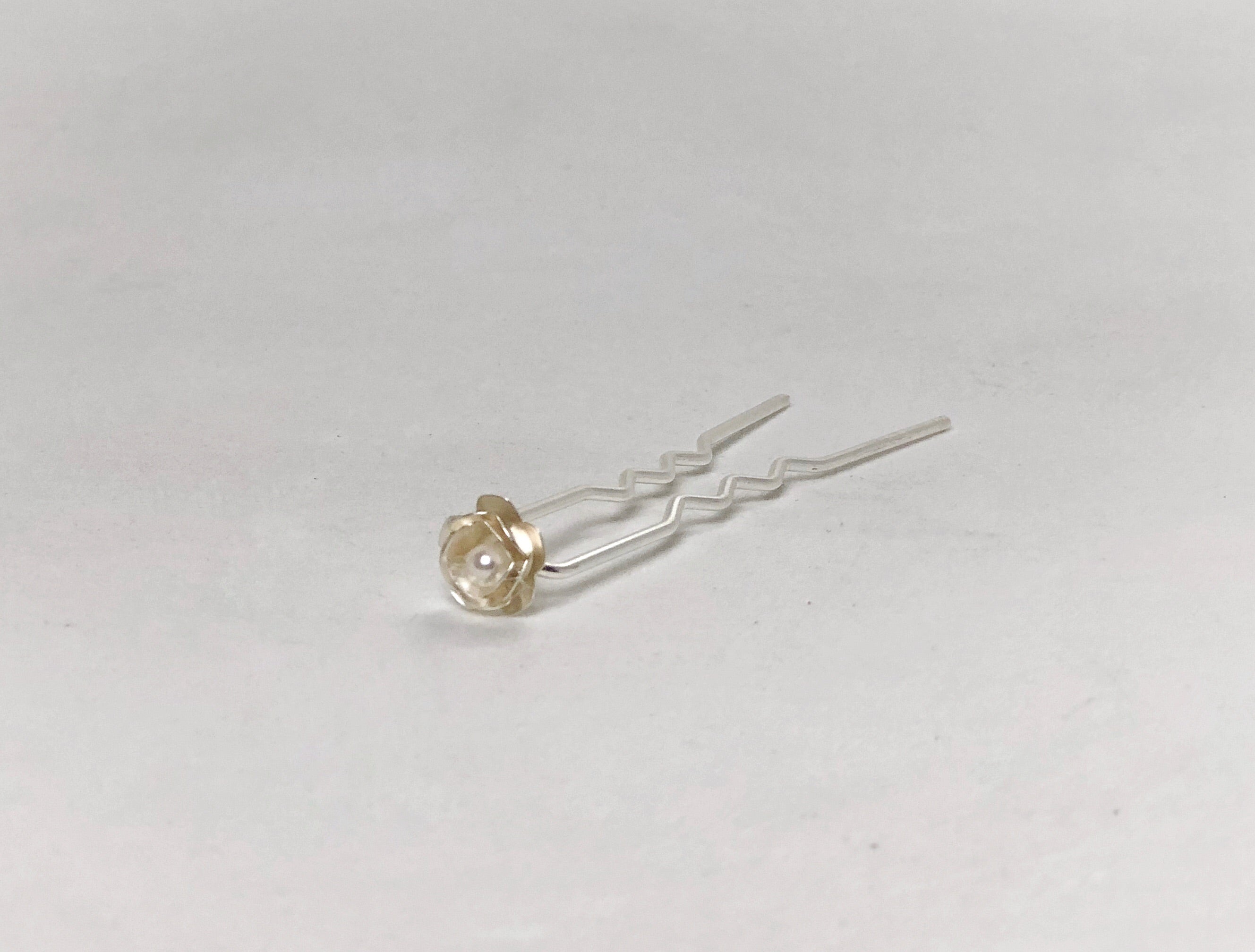 Preorder*** Tiny Rose Hair Prong