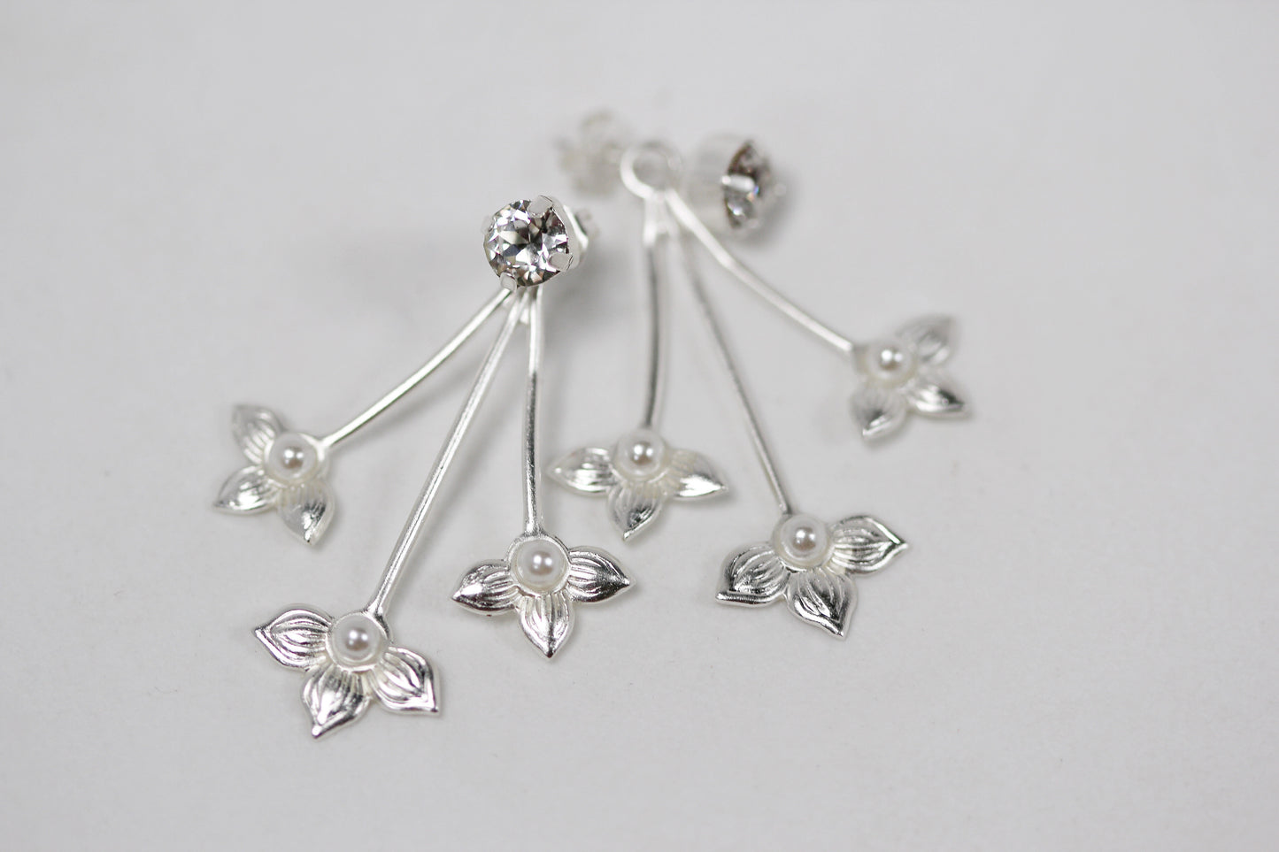 Lilies Stud & Jacket Earrings