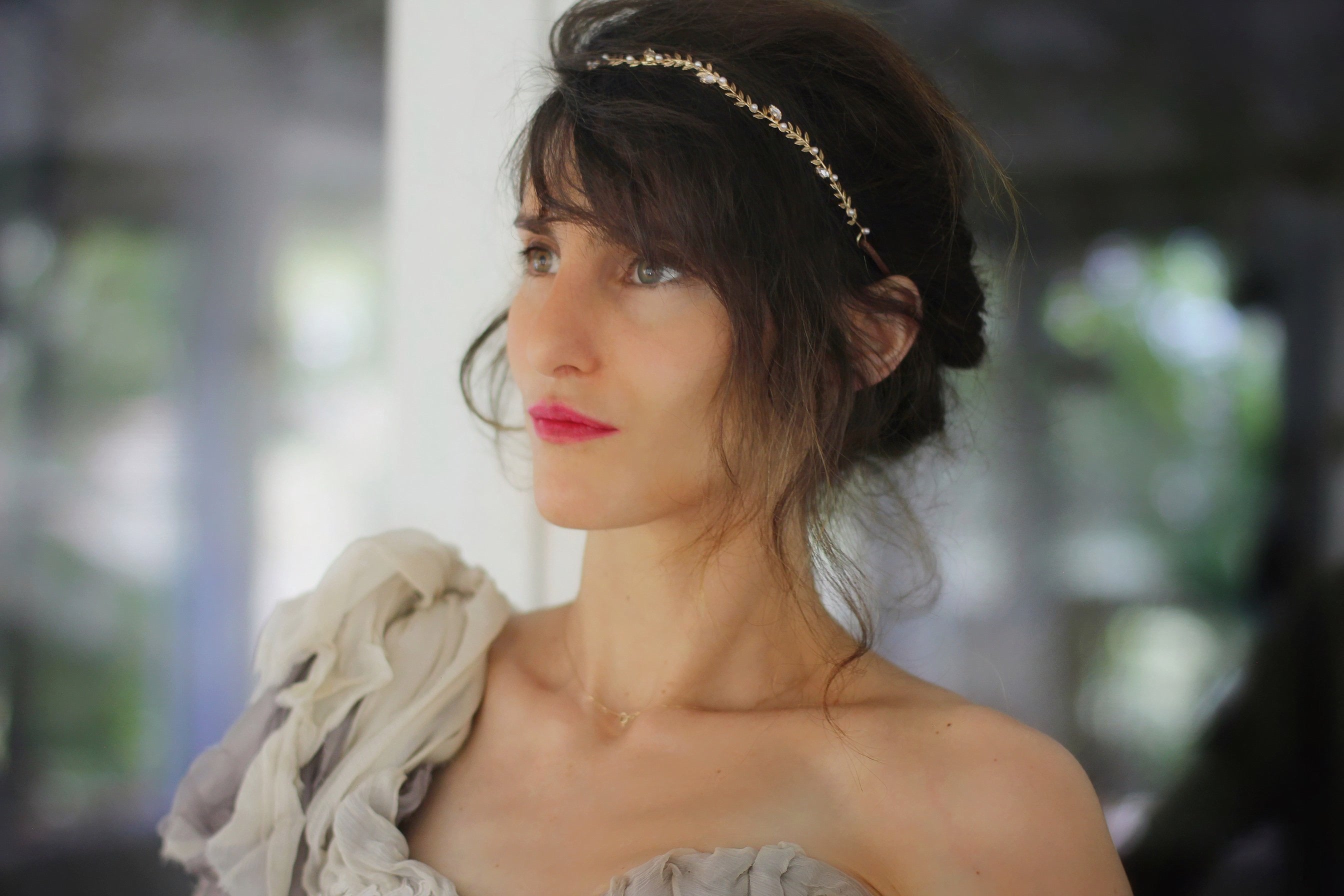Preorder*** Juliette Leaves, Pearls & Crystals Wreath