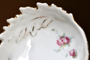 Bavarian Pink Roses Porcelain Ring Dish