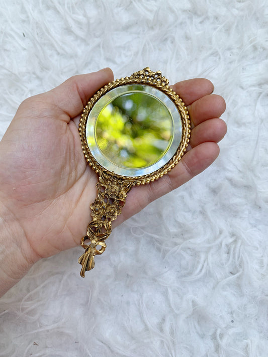 Antique Miniature Hand Mirror