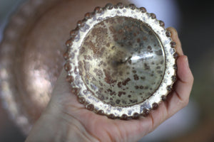 Vintage Distressed Glass Wedding Decor Vase Dish