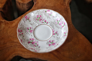 Vintage Sweet Pea Pink Flowers Tuscan Tea Cup Set