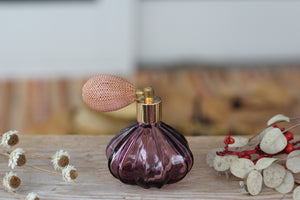 Vintage Purple Bulb Atomizer Perfume Bottle