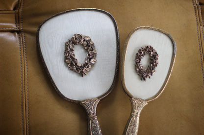 Antique Floral Wreath Vanity Set