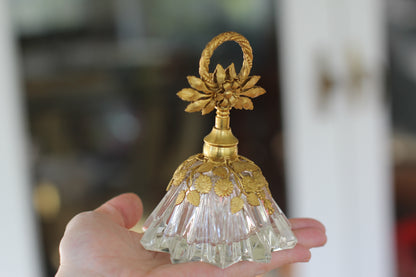 Antique Rare Floral Leaf Collar Perfume Bottle
