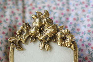 Antique Floral Gold Hair Brush