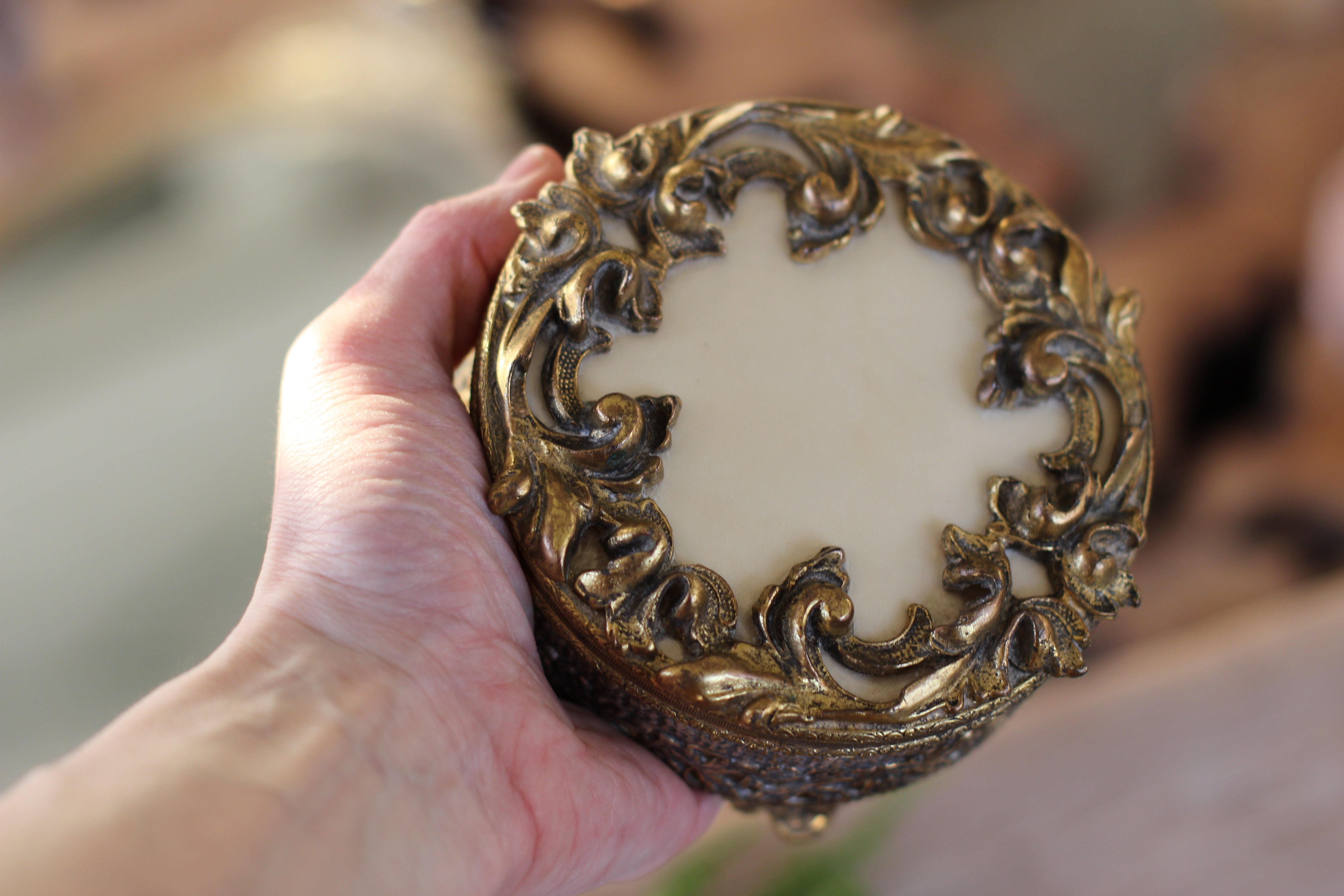 Antique Gilt Filigree Bronze Jar