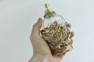 Antique Floral Atomizer Perfume Bottle