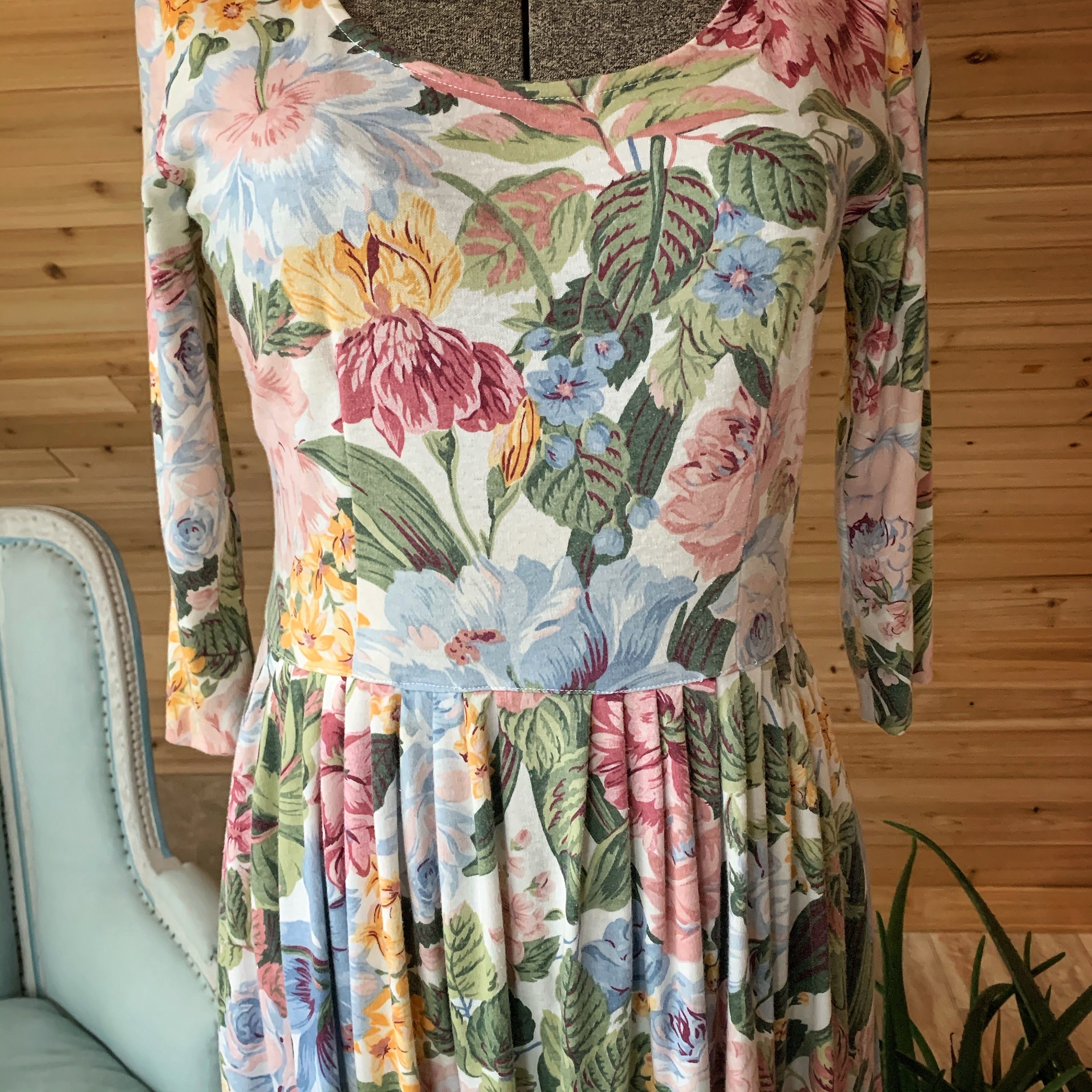 Vintage Pastel Floral Carol Anderson Dress
