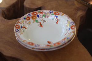 Vintage Hand Painted Japan Floral Bowl Set