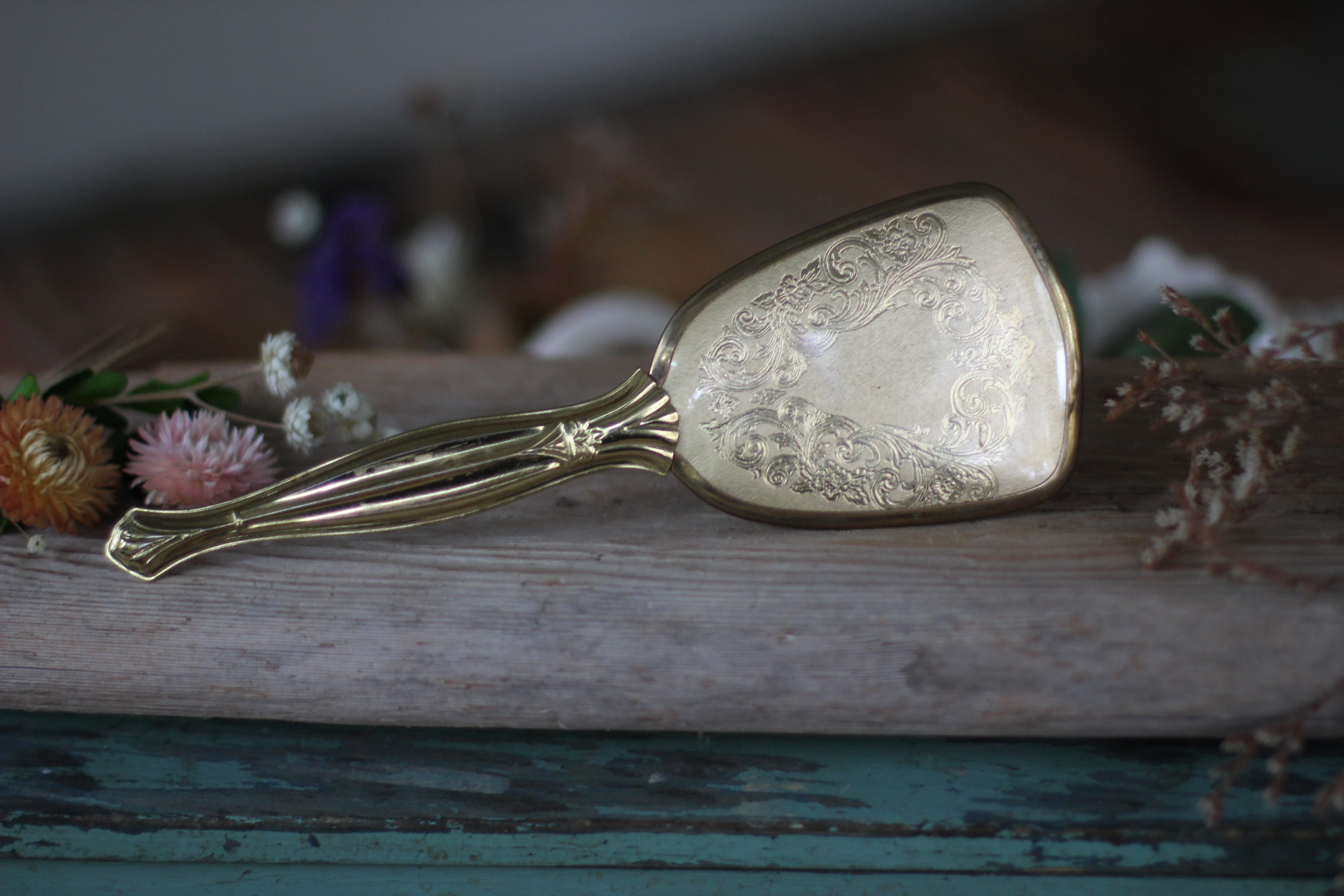 Antique Gold Hair Brush