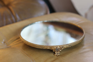 Antique Rounded Lion Claw Feet Mirror Tray