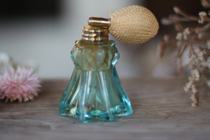 Vintage Irice Green Atomizer Perfume Bottle