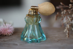 Vintage Irice Green Atomizer Perfume Bottle