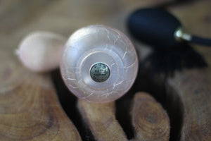 Antique Crackled Pink Automizer Perfume Bottle