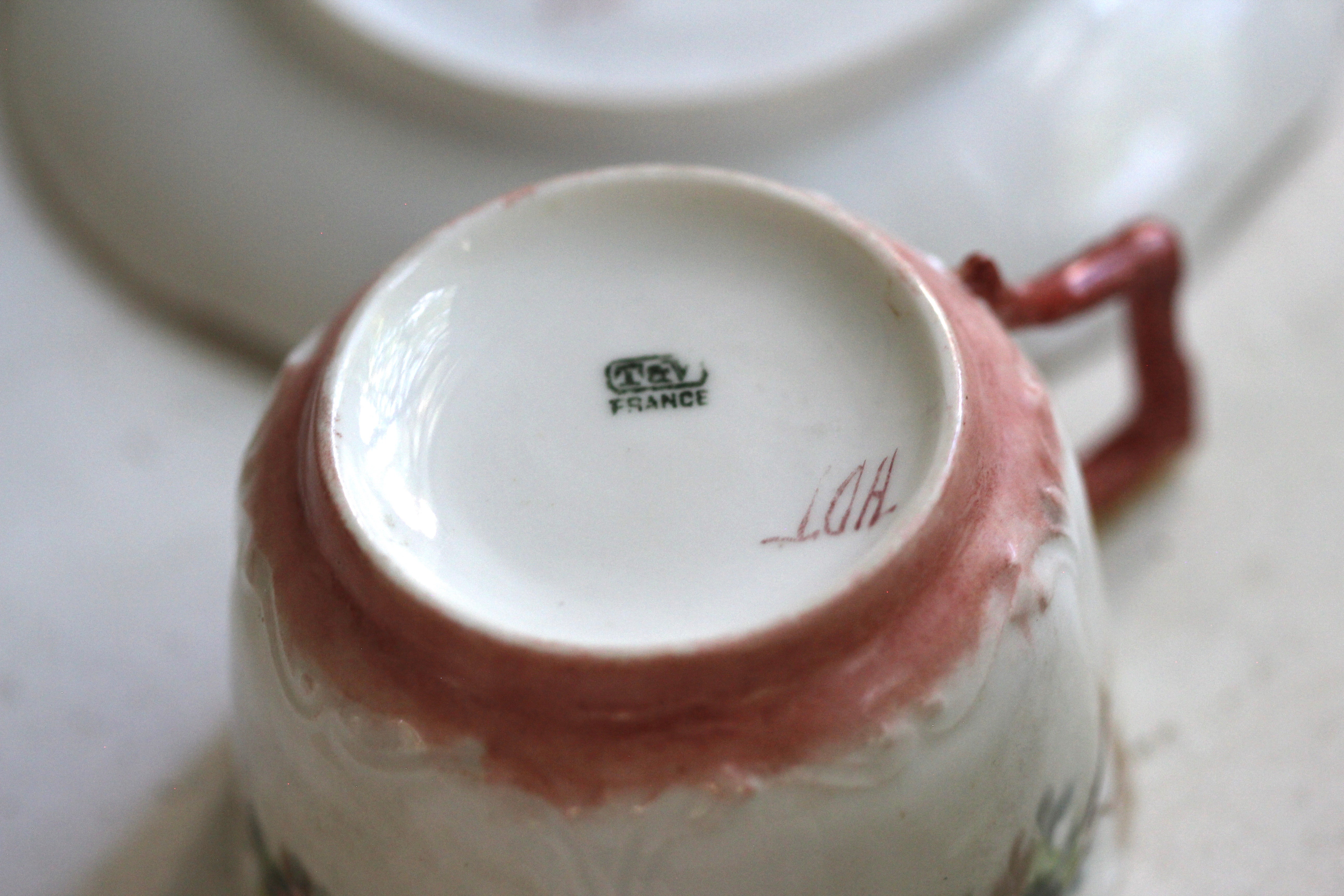 Antique T V Limoges France Tea Cup Set