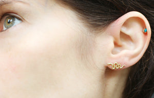 Tiny Snakes Stud Earrings