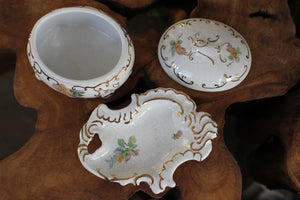 Vintage Hand Painted Floral Porcelain Set