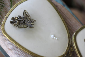 Vintage Butterflies & Hibiscus Vanity Set