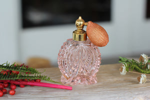 Antique Pink Atomizer Perfume Bottle