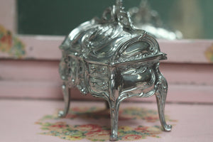 Silver Art Nouveau Jewelry Box