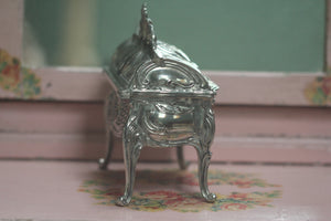 Silver Art Nouveau Jewelry Box