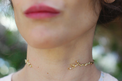 Rustic Branch w/ Crystals Choker