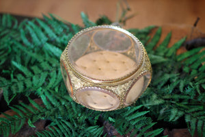 Vintage Bronze Filigree Jewelry Casket