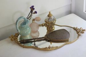 Antique Bronze Hand Mirror
