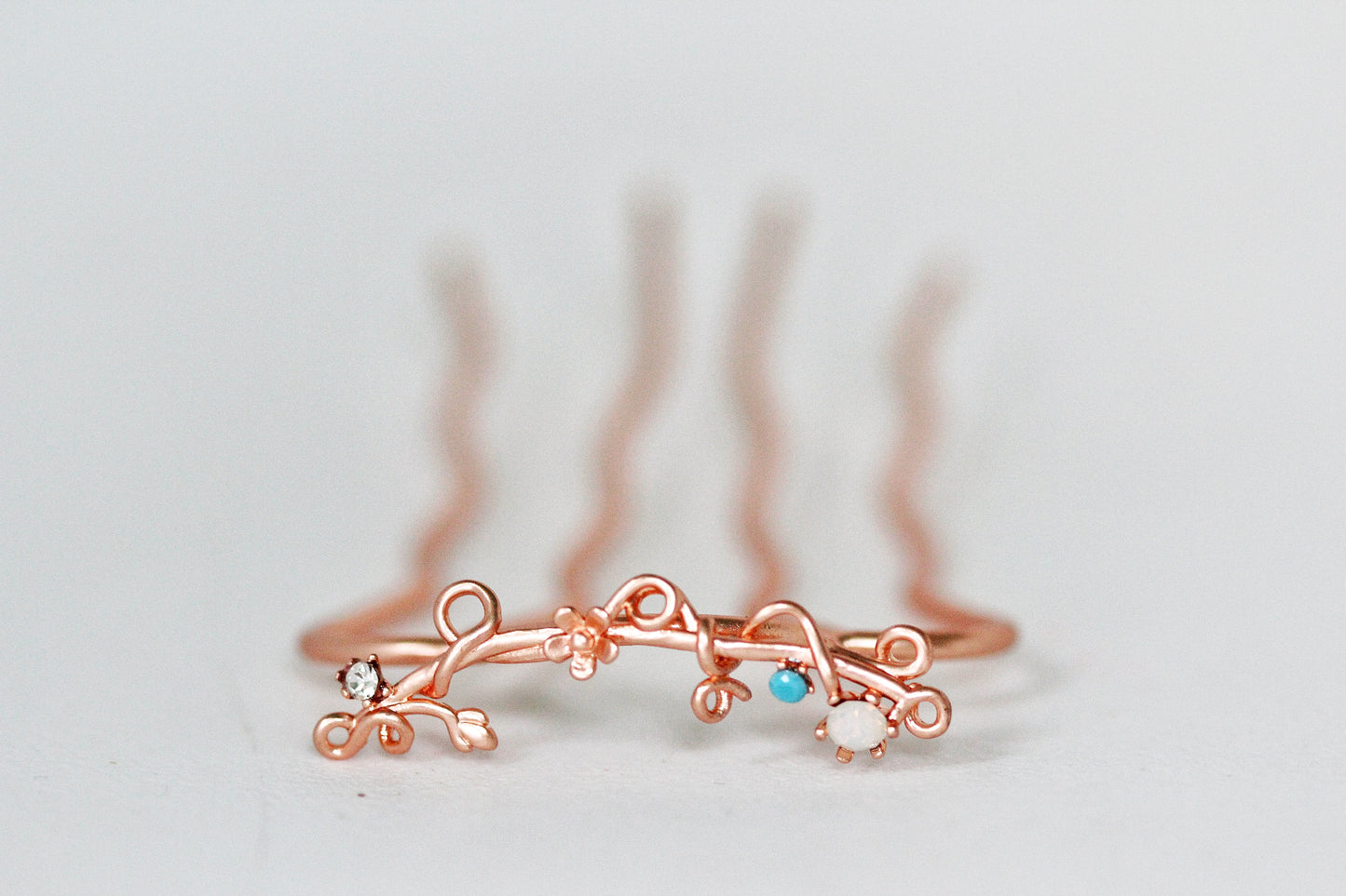 Turquoise Swirls Hair Prong