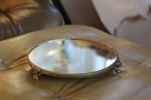 Antique Rounded Lion Claw Feet Mirror Tray