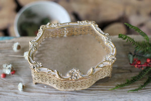 Antique Gilded Gold Filigree Jewelry Box