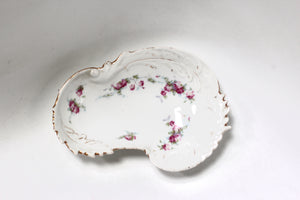 Bavarian Pink Roses Porcelain Ring Dish