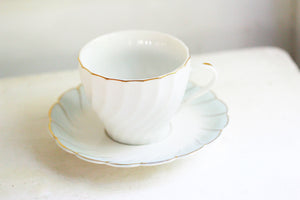 Antique Pastel Blue Tea Cup Set