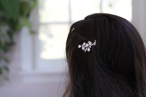 Flowers Valley Pearls & Crystals Barrette