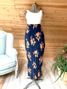 Vintage Floral Navy Carol Anderson Skirt