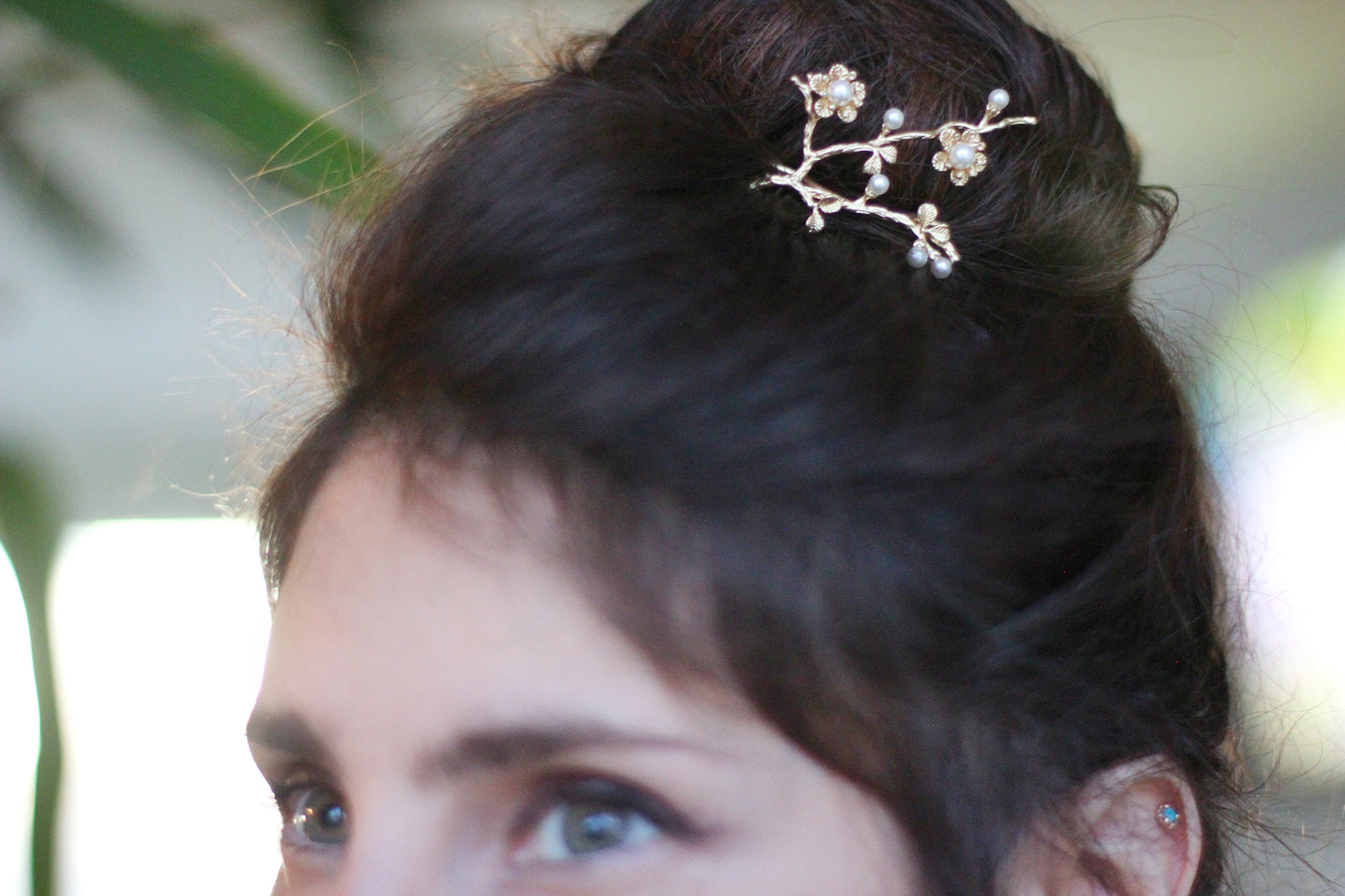 Royal Sakura / Cherry Blossom Branch Hair Prong